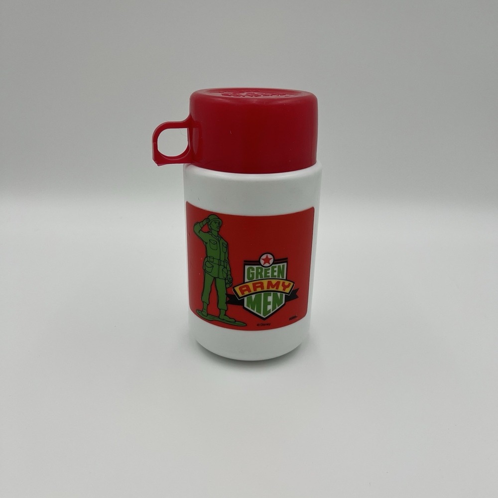 Vintage Disney Thermos Green Army Men Lunch Box Replacement‎